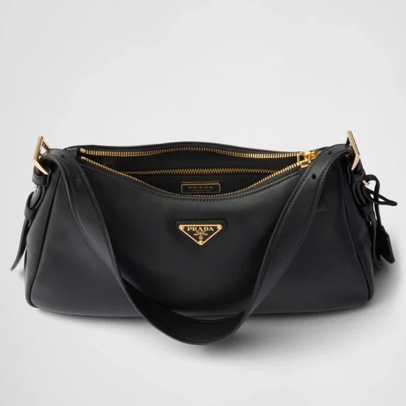 Prada Black and Gold Shoulder Bag - Picture 2 of 6